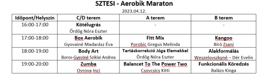 aerobikmaratonprogramterv